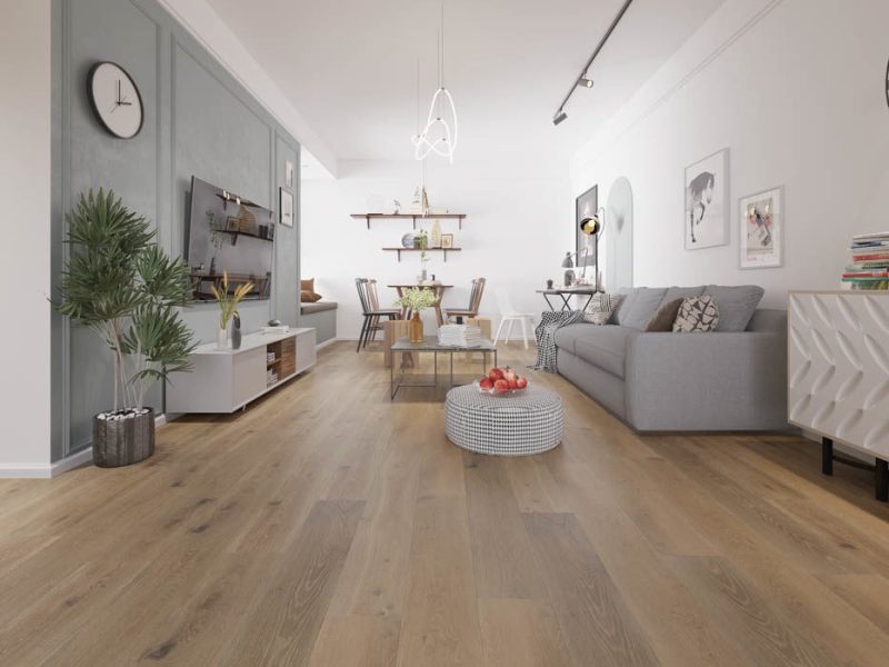 NEXTSUJI89031 Grand Width 9.5in White Oak Engineered Hardwood Flooring - Image 2