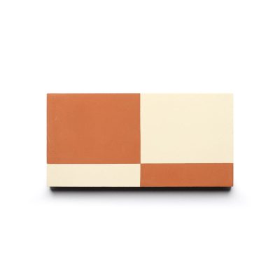 NEXTSUJI89060 8x8 Square Cement | terra cotta + white