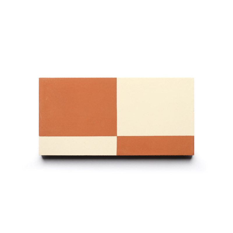 NEXTSUJI89060 8x8 Square Cement | terra cotta + white