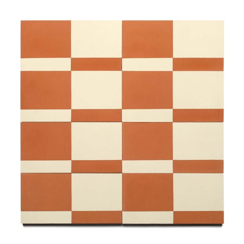 NEXTSUJI89060 8x8 Square Cement | terra cotta + white - Image 2