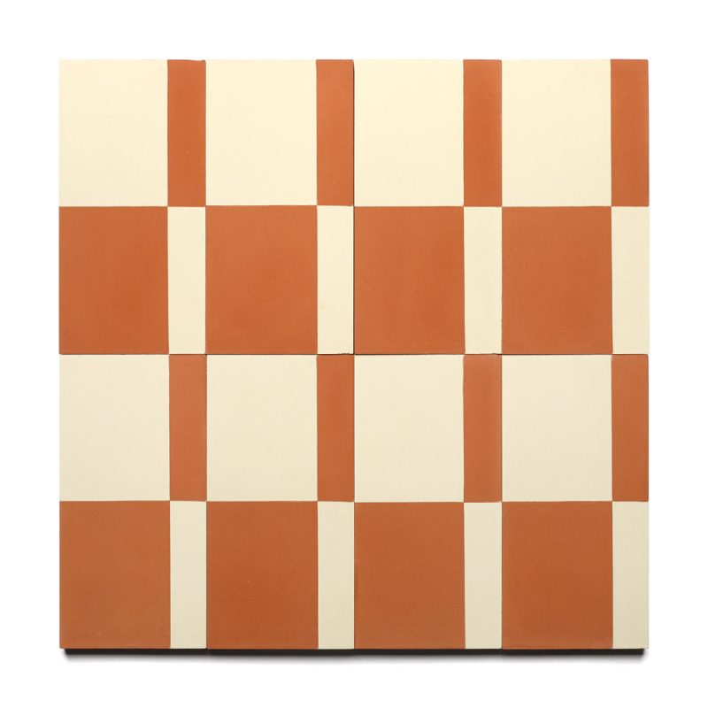 NEXTSUJI89060 8x8 Square Cement | terra cotta + white - Image 3