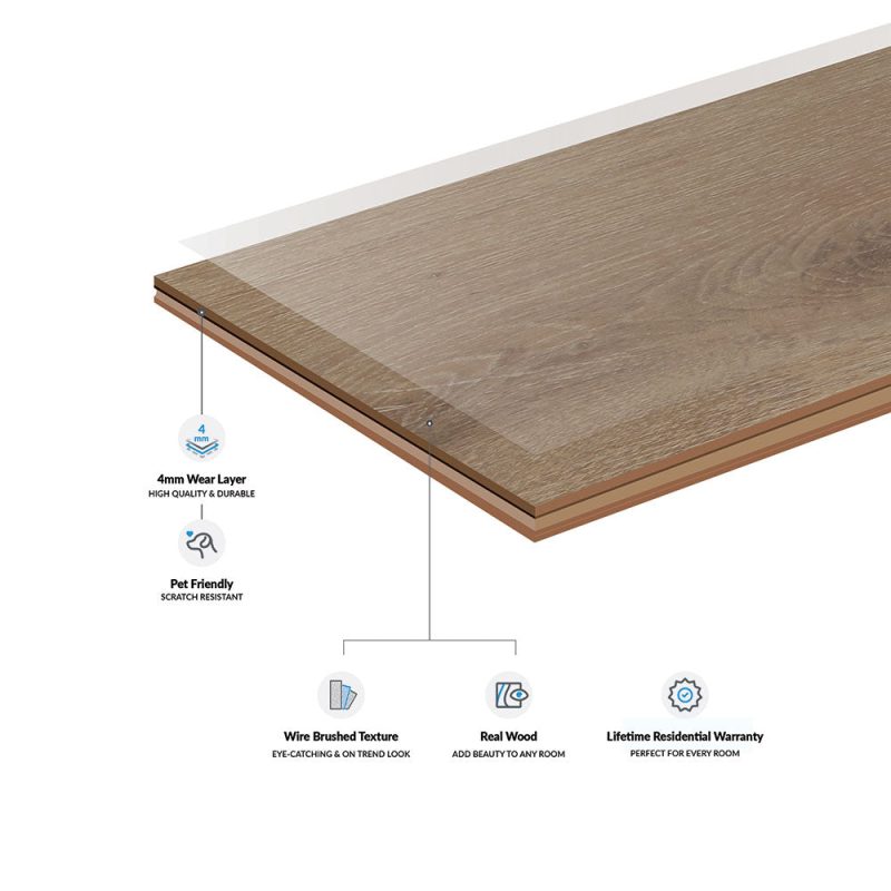 NEXTSUJI89032 Grand Width 9.5in White Oak Engineered Hardwood Flooring - Image 6