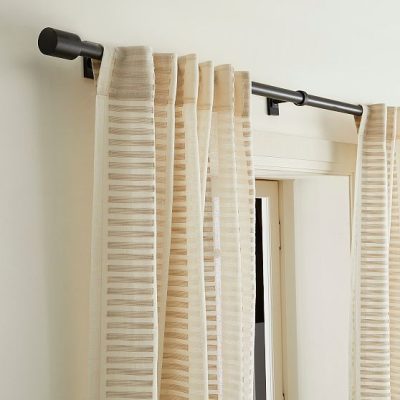 NEXTSUJI89070 Linen Cotton Ladder Sheer Curtain